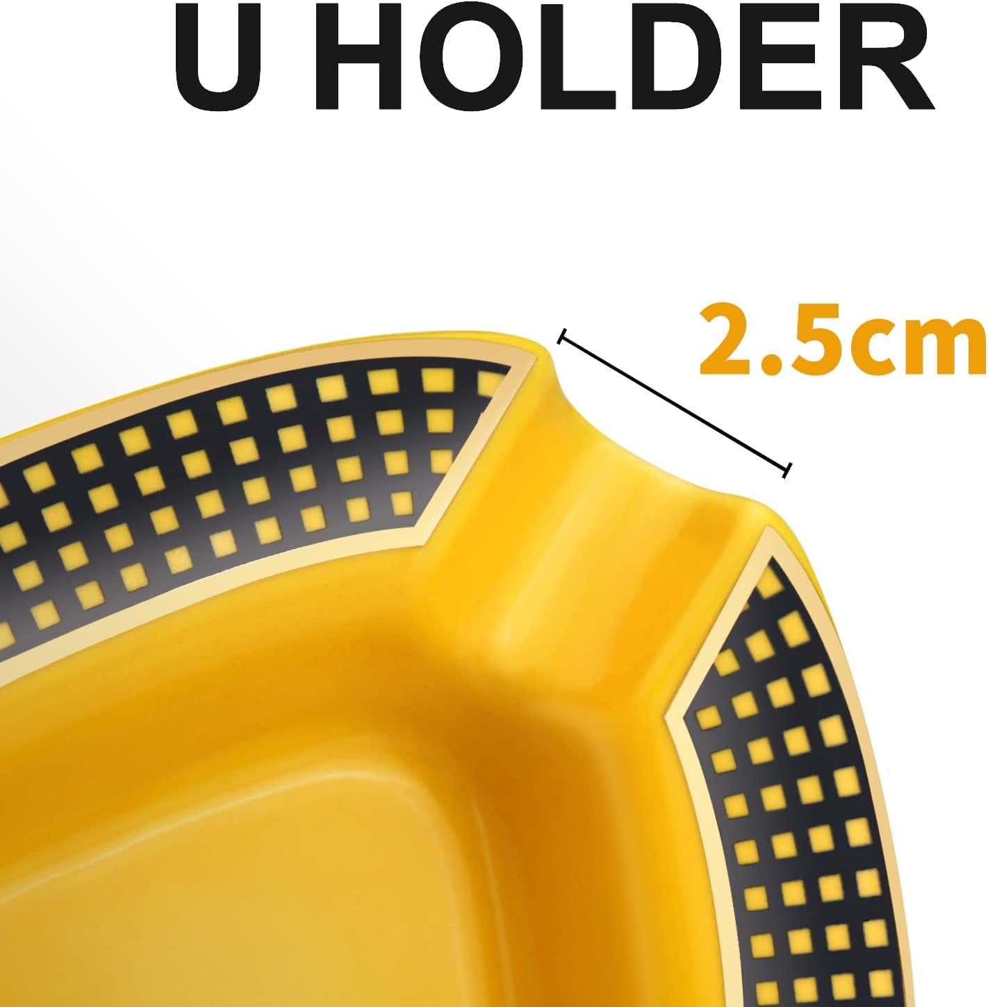 Cigar Ashtray Triangle - Large Outdoor Rest for Patio/Outside/Indoor (Yellow)