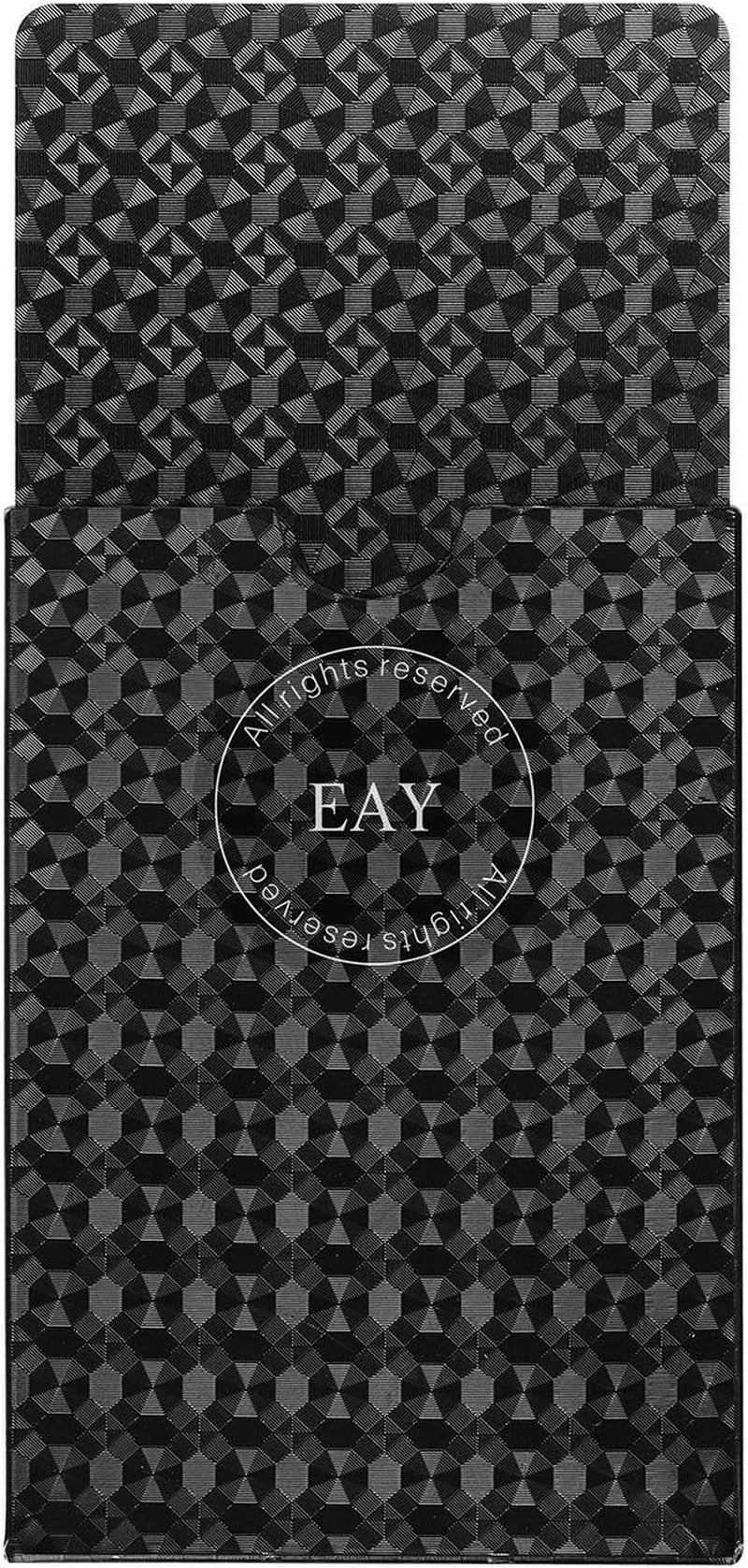 Diamond Waterproof Black Playing Cards, Poker Cards, Deck of Cards (Black)
