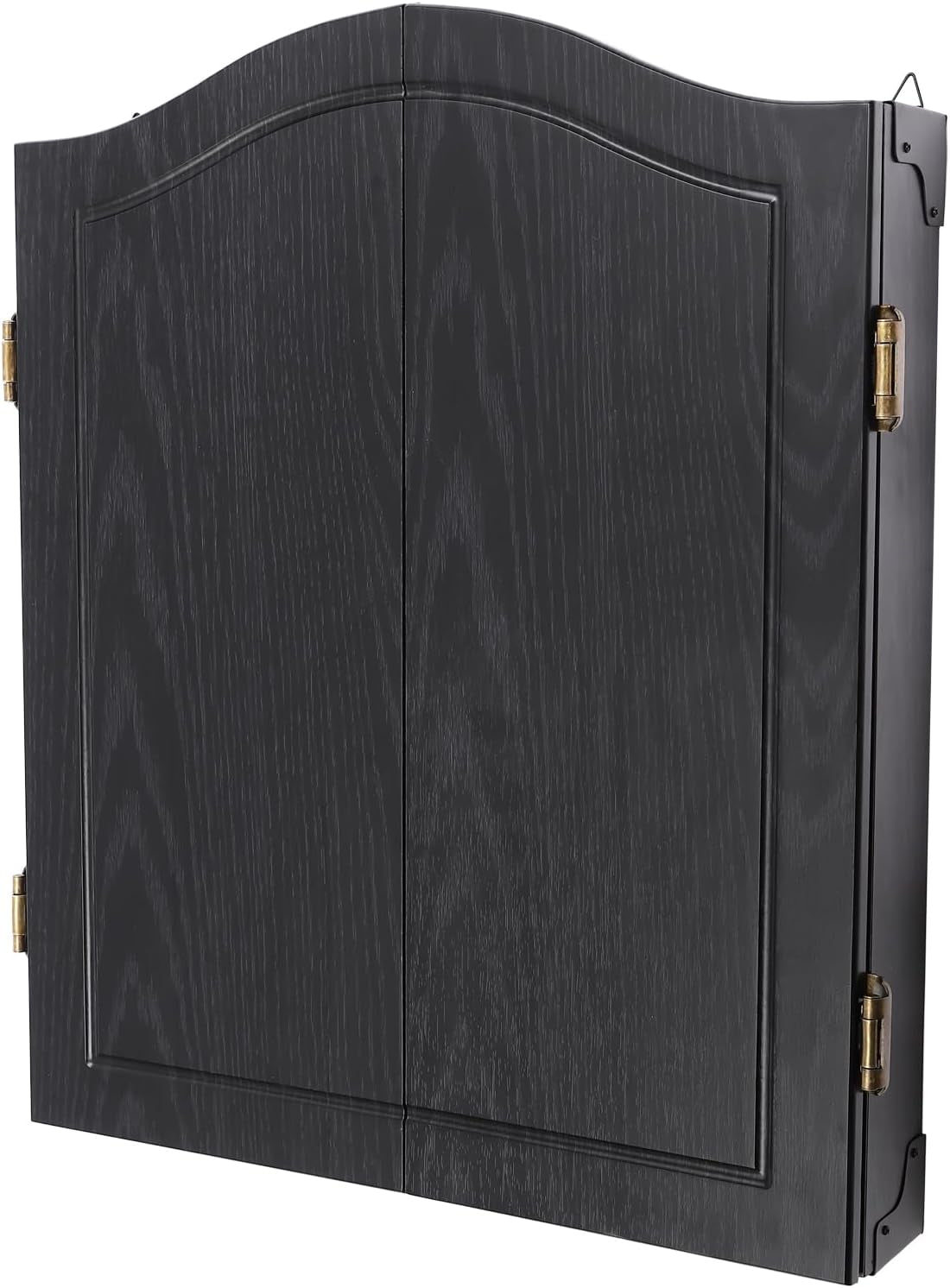 Dart Board Cabinet Set, Black Wall-Mounted Wooden Dartboard with Cabinet & Dart for Unisex-Adult Dart Board Cabinet for Homes, Bedrooms, Bars, Clubs