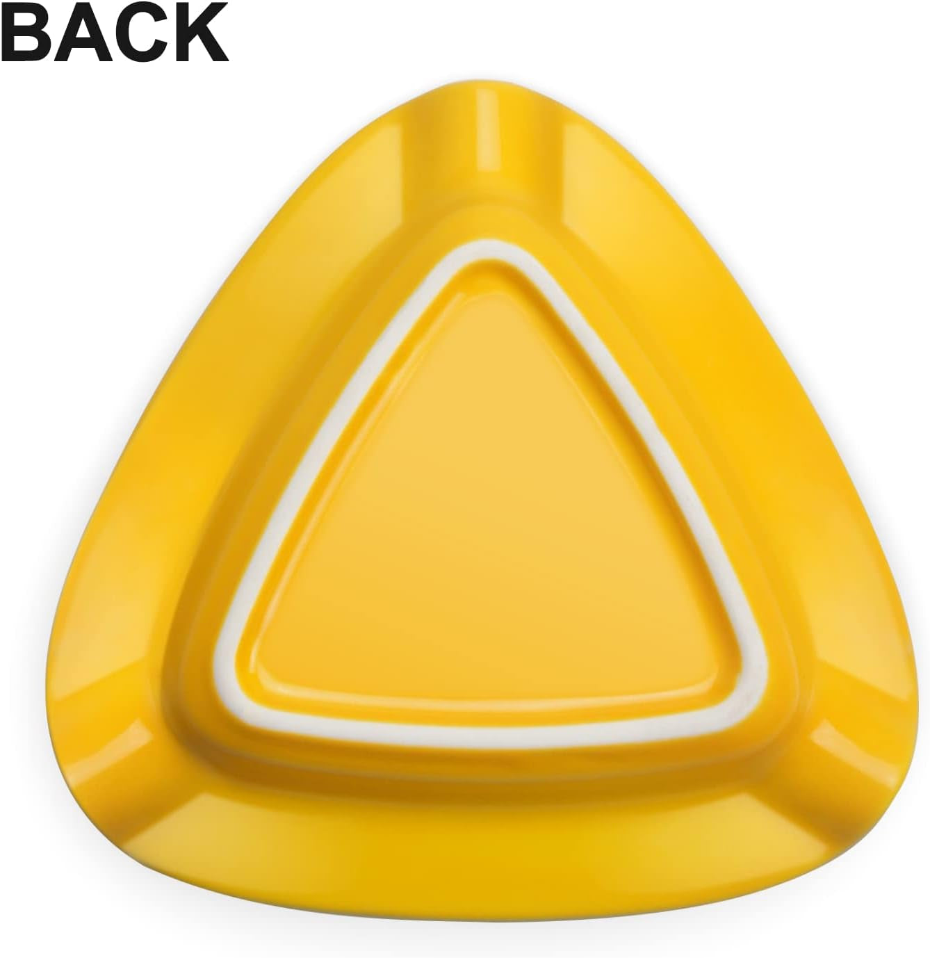 Cigar Ashtray Triangle - Large Outdoor Rest for Patio/Outside/Indoor (Yellow)