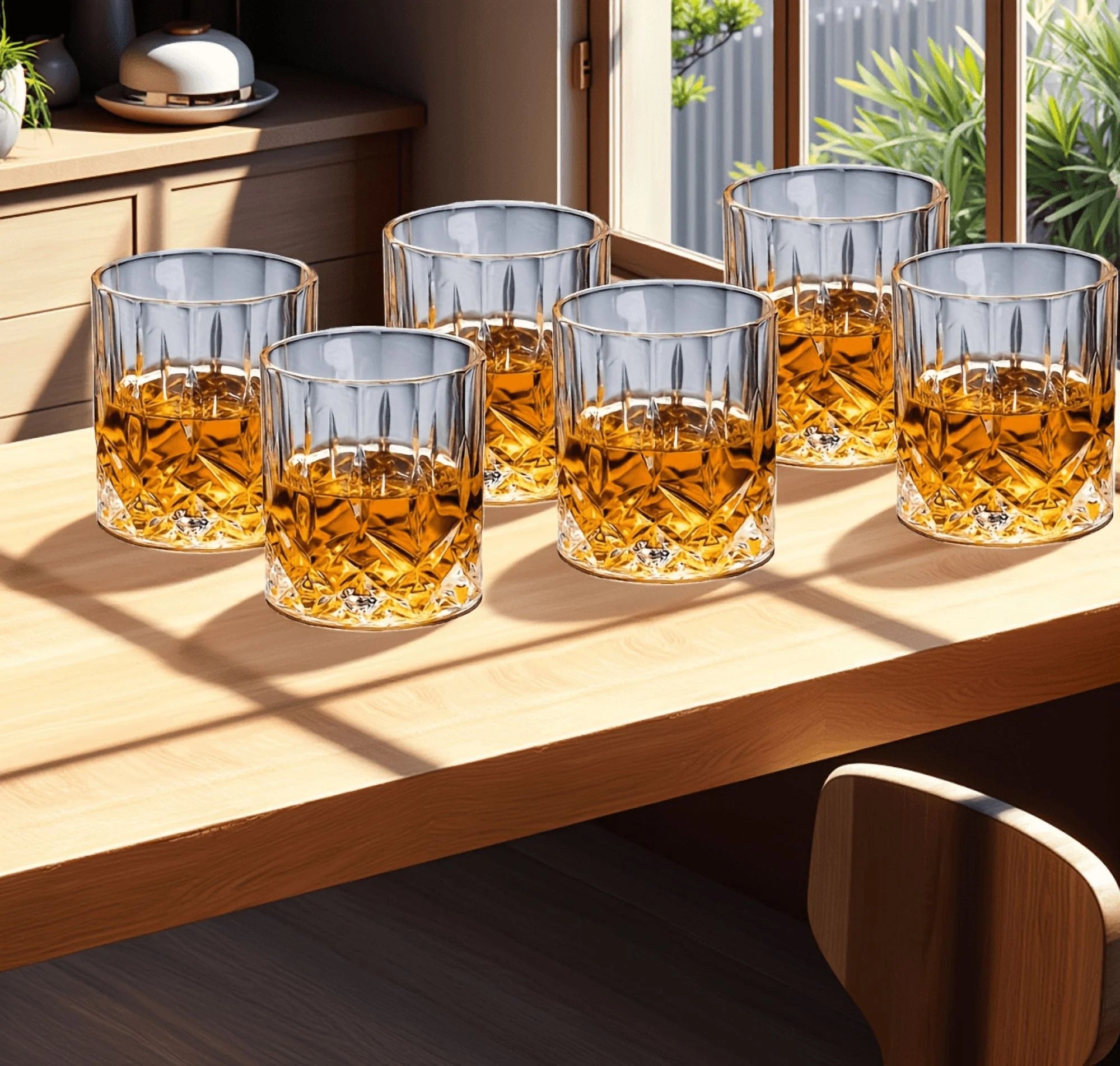 Old Fashioned Whiskey Glasses with Deluxe Box - 10 Oz. Rocks Drinkware for Scotch, Bourbon, Liquors and Cocktails - Set of 6 - Gifts for Men