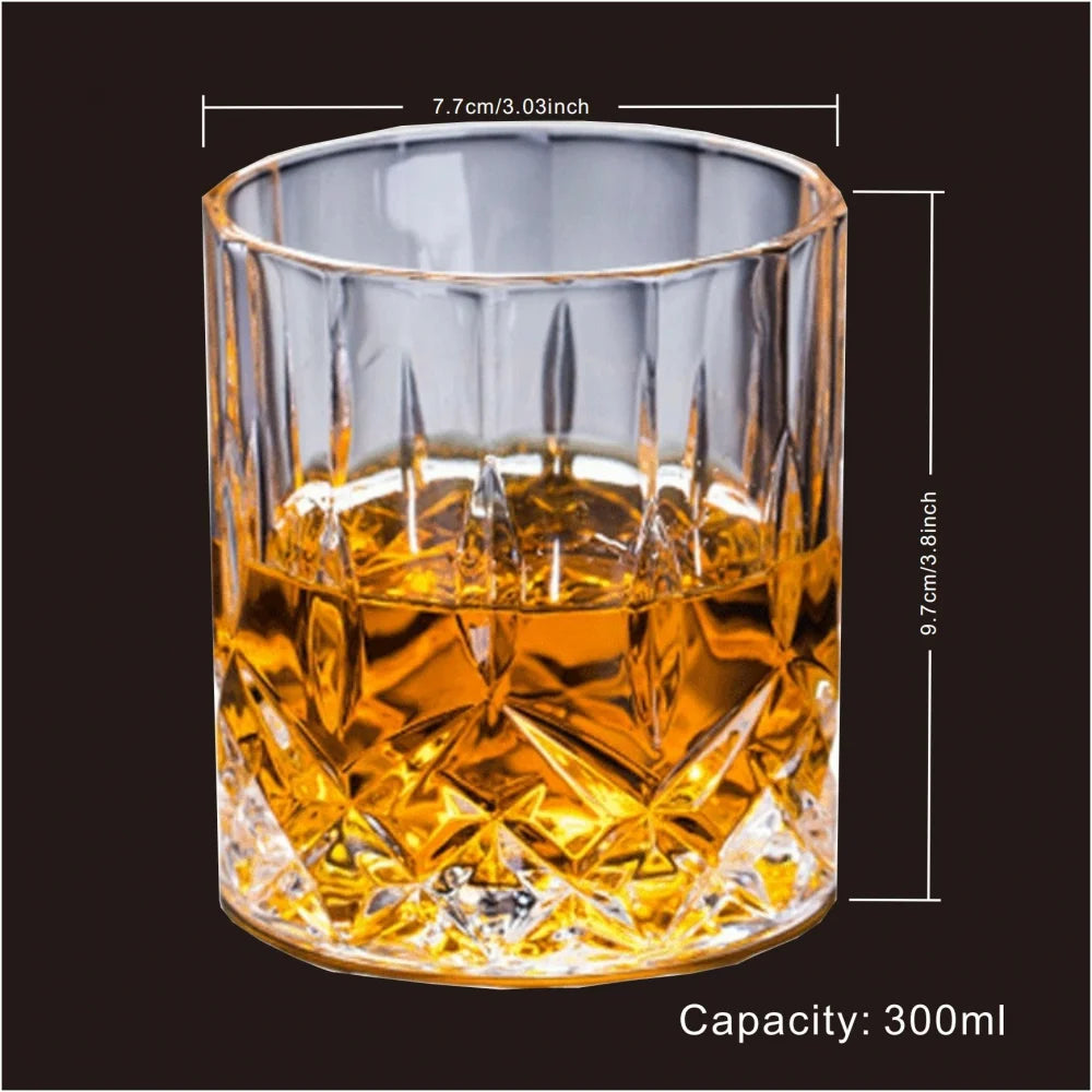 Old Fashioned Whiskey Glasses with Deluxe Box - 10 Oz. Rocks Drinkware for Scotch, Bourbon, Liquors and Cocktails - Set of 6 - Gifts for Men