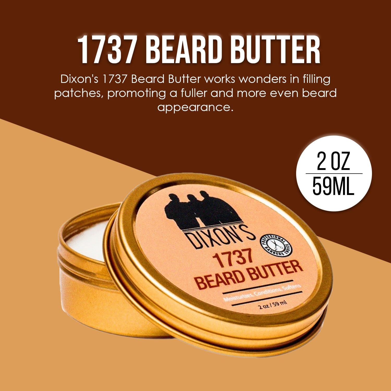 Beard Butter, Beard Care with Moisturizing Balm, Patches Filling Dry Beard Solution, Paraben, Sulfate, and Petroleum-Free for Natural Grooming Bliss, (2Oz)