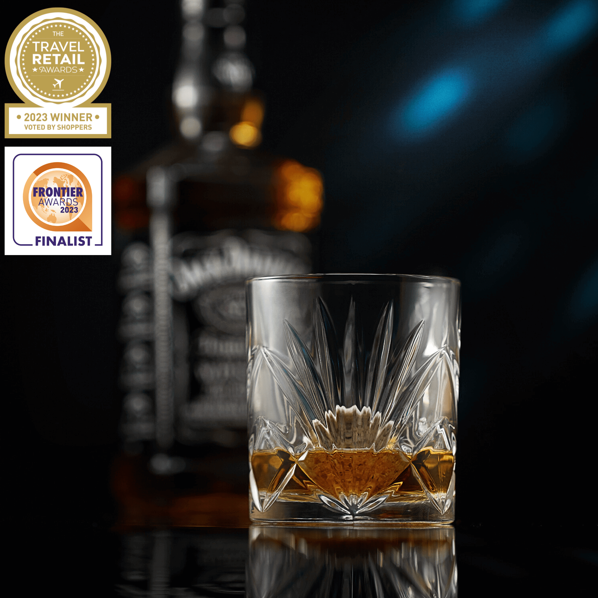 Palm Whiskey Glasses and Rocks Set