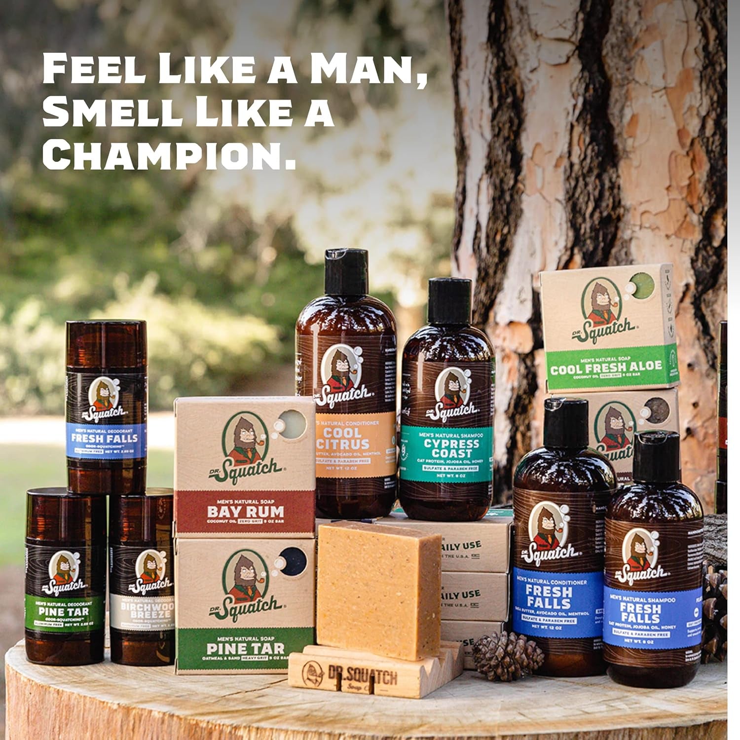 Natural Bar Soap for Men - Cold Process Soap with No Harsh Chemicals - Pine Tar (5 Oz, 5-Pack)