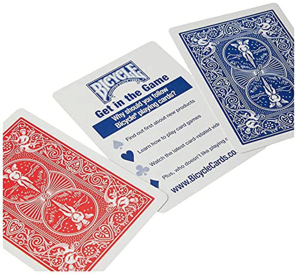 Playing Cards - Poker Size - 2 Pack, RED & BLUE