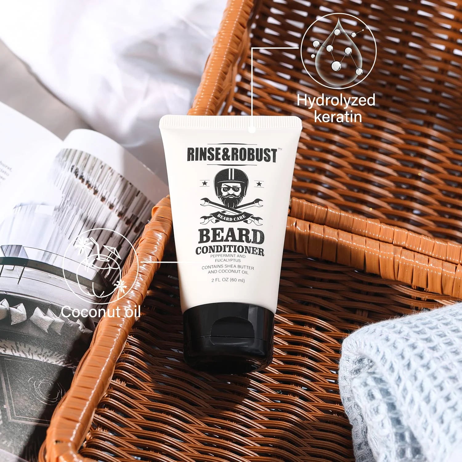 Beard Growth Kit for Men Beard Care Set 8Pcs with Traveling Bag Beard Grooming Wash & Beard Conditioner Kit
