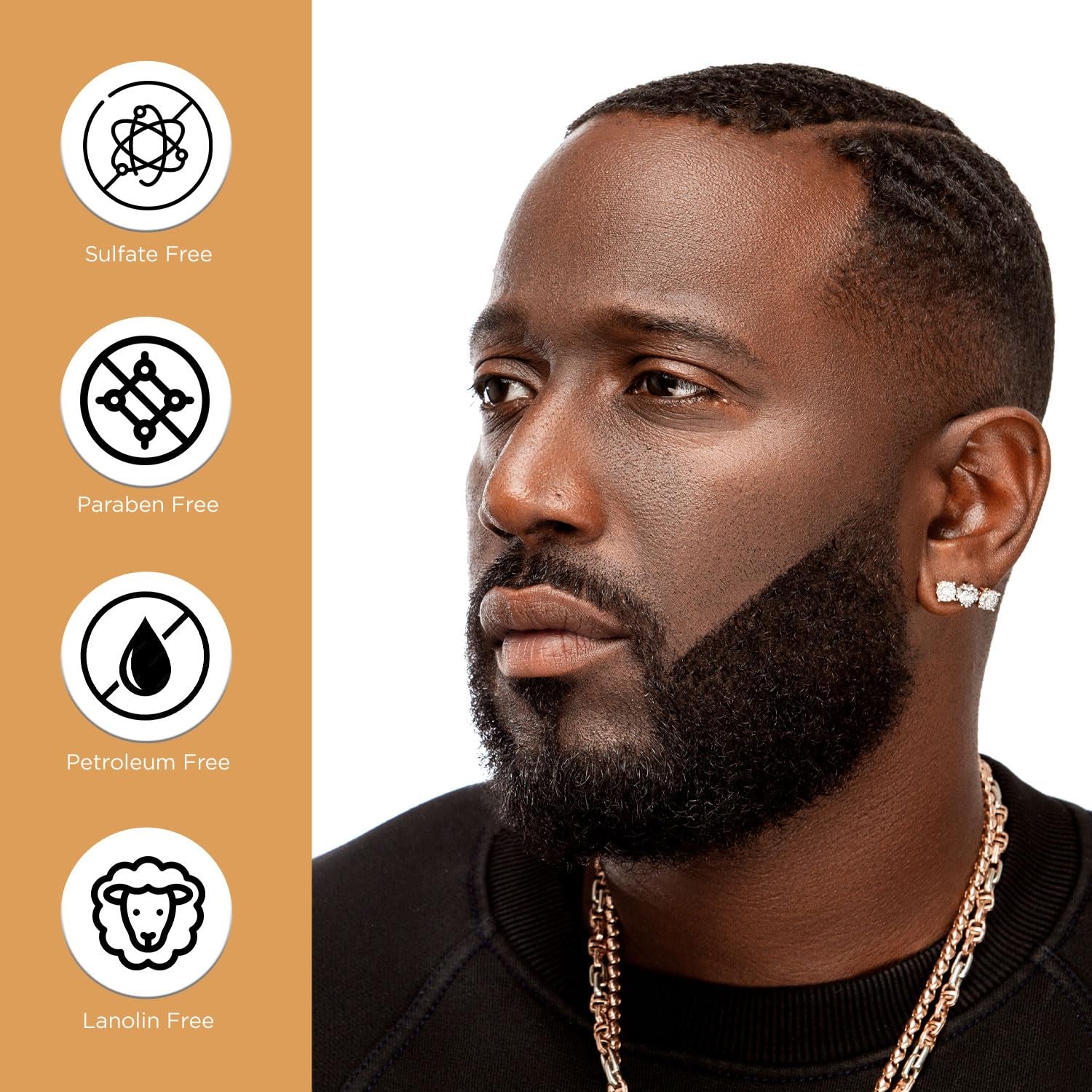 Beard Butter, Beard Care with Moisturizing Balm, Patches Filling Dry Beard Solution, Paraben, Sulfate, and Petroleum-Free for Natural Grooming Bliss, (2Oz)