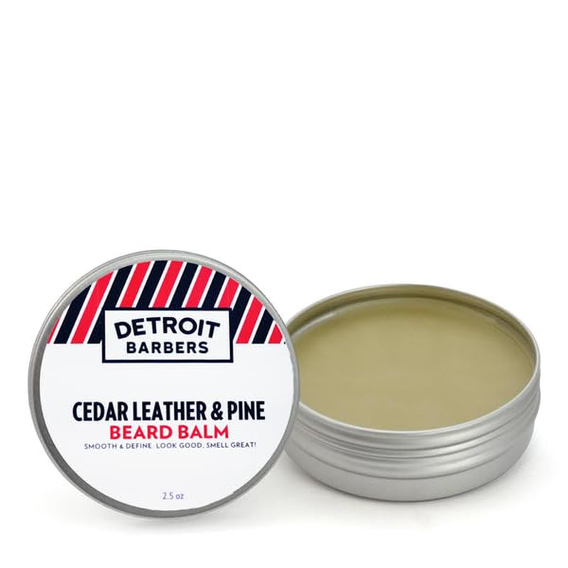All-In-One Beard Balm for Men - Cedar Leather & Pine - Premium Natural Ingredients for a Healthy-Looking Beard - Soothing & Conditioning - Moisturizes Skin & Hair - 2.5Oz (Pack of 1)