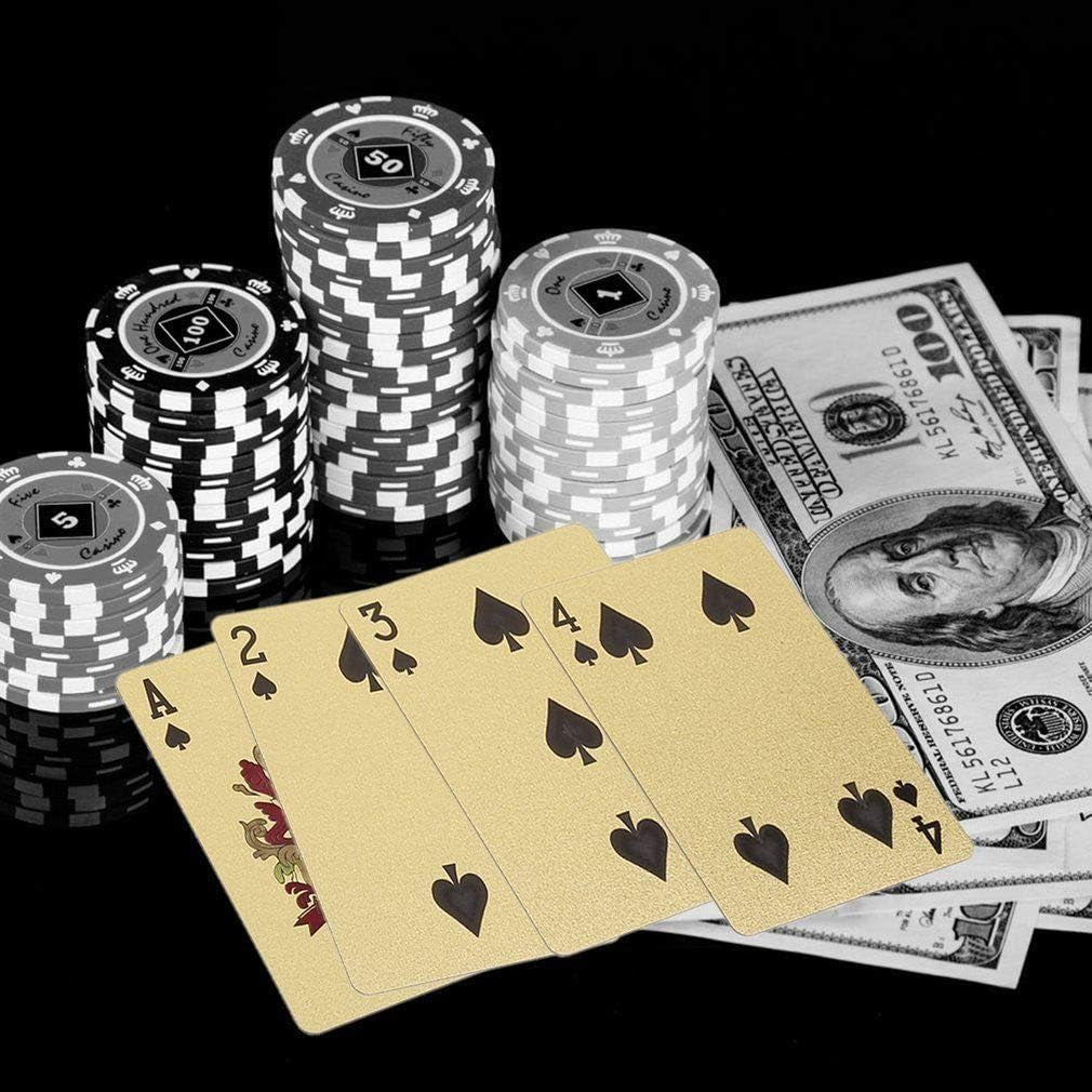Gold Waterproof Playing Cards - Poker Deck for Parties and Games