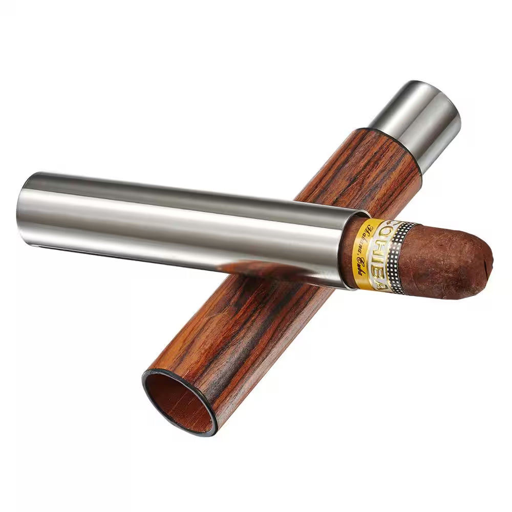 Admon Natural Wood Wrapped Cigar Tube
