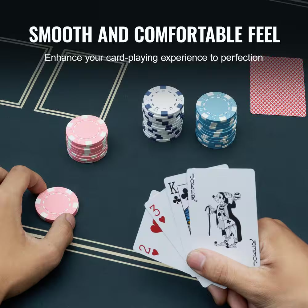 Poker Table Top, 70 X 35 In. Poker Mat for Table, 6-8 Players Foldable Poker Table Top with Carrying Bag, Waterproof